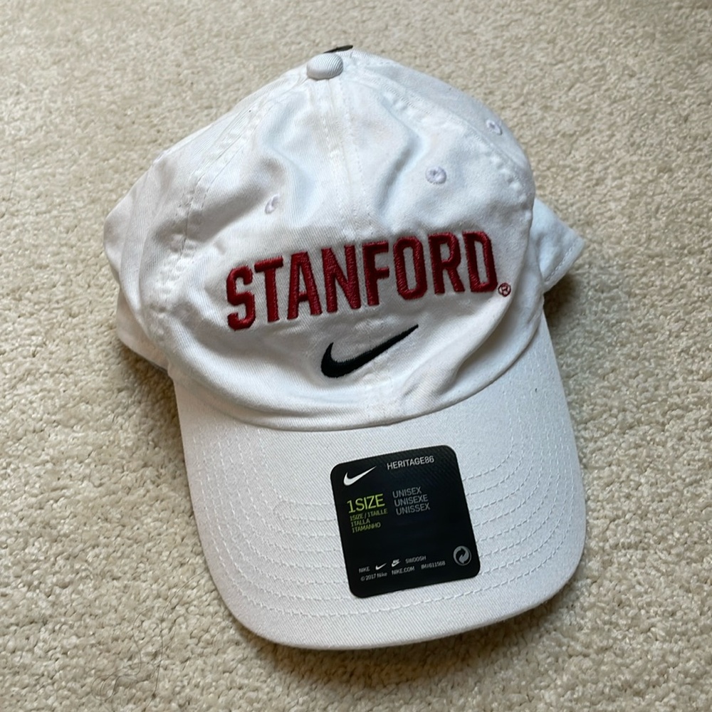 White Nike Stanford Heritage86 Baseball Cap - Official Licensed